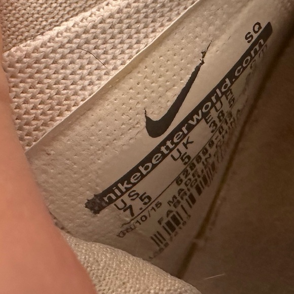 Cream Nike Wedge Platforms with Rose Gold Swoosh size 7.5 Women’s - Picture 2 of 8